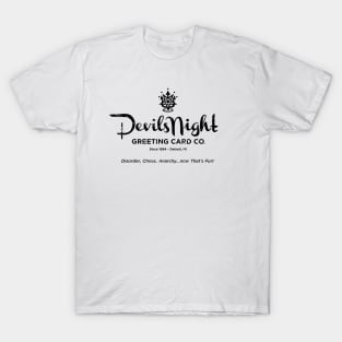 Devil's Night Greeting Card Co (black ink) T-Shirt